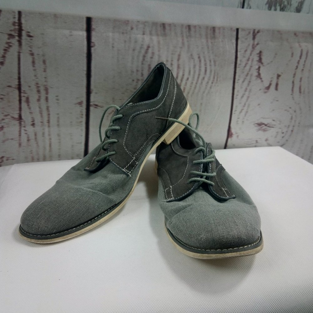 Steve Madden P-Throne Men's Gray Leather Shoes 15M